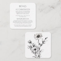 Create Your Own - Pretty Black & White Wildflowers