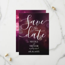 Create Your Own Pretty Dark Pink Bokeh Wedding