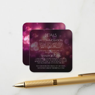 Create Your Own Pretty Dark Pink Glitter Details Enclosure Card