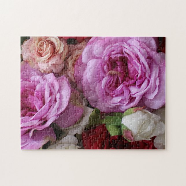 Create Your Own Pretty Flower Botanical Jigsaw Puzzle (Horizontal)