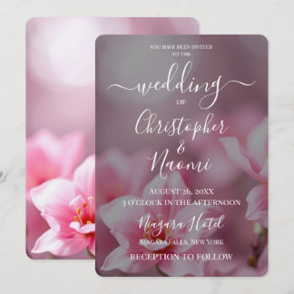 Create Your Own Pretty Pink Flowers Invitation