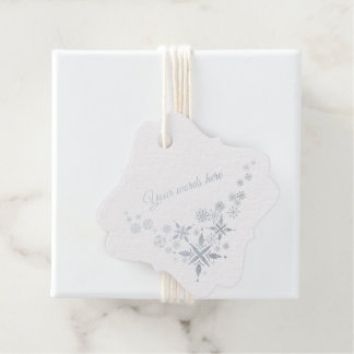 Create Your Own Pretty Silver Snowflakes Favour Tags