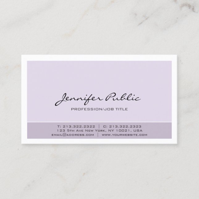 Create Your Own Professional Elegant Simple Modern Business Card (Front)