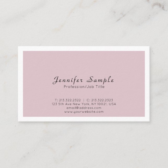 Create Your Own Professional Modern Clean Design Business Card (Front)