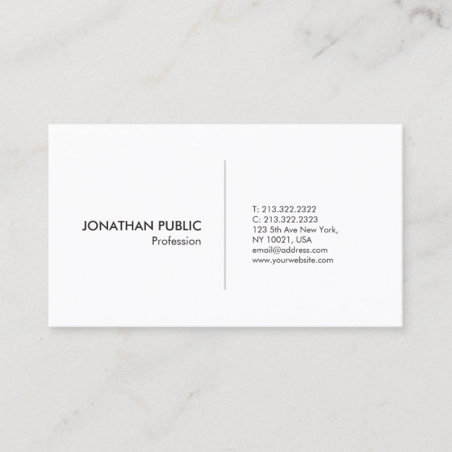 Create Your Own Professional Modern Simple Elegant Business Card (Front)