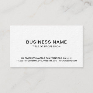 Create Your Own Professional Simple White Business Card