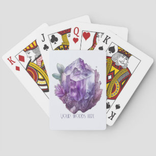Create Your Own Purple Amethyst Crystals Playing Cards