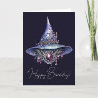 Create Your Own Purple Bejeweled Crystal Witch Hat