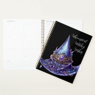 Create Your Own Purple Bejeweled Dragon Witch Hat Planner