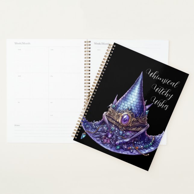 Create Your Own Purple Bejeweled Dragon Witch Hat Planner (Display)