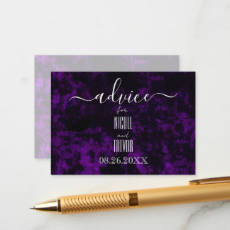 Create Your Own Purple Black Gothic Texture Advice Card