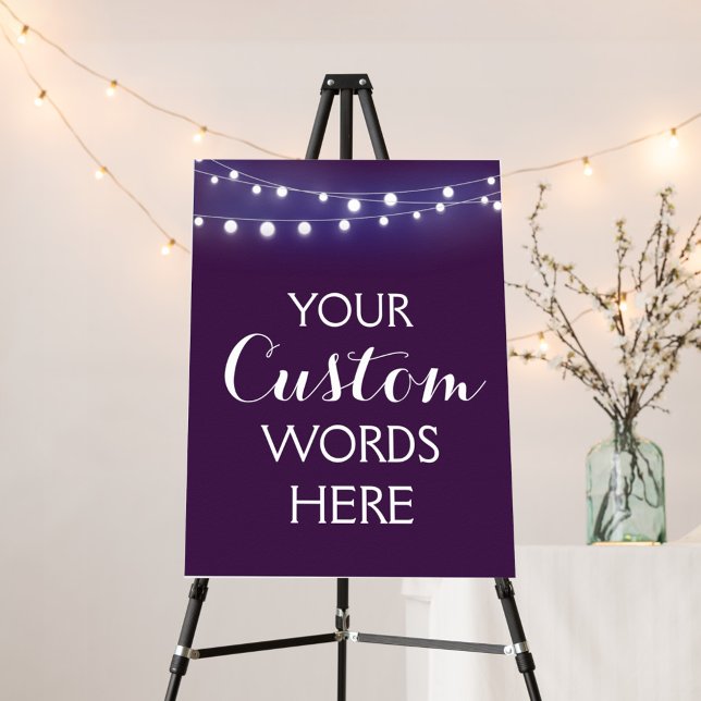 Create your own purple bokeh Wedding/party sign (Creator Uploaded)