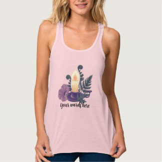 Create Your Own Purple Candle & Flower Singlet