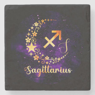 Create Your Own Purple Celestial Sagittarius Stone Coaster