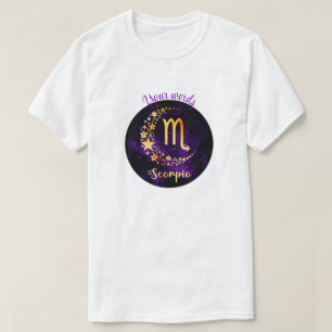 Create Your Own Purple Celestial Scorpio Zodiac T-Shirt