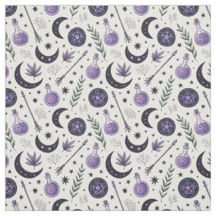 Create Your Own Purple Crescent Moon Night Magic Fabric