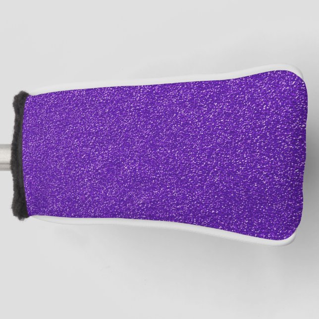 Create Your Own Purple Glitter Golf Head Cover (Front)