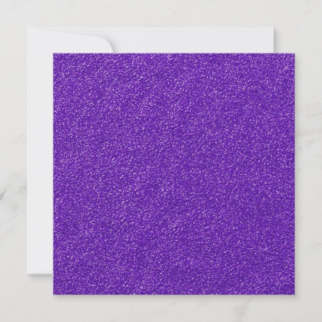 Create Your Own Purple Glitter Holiday Card (Front)