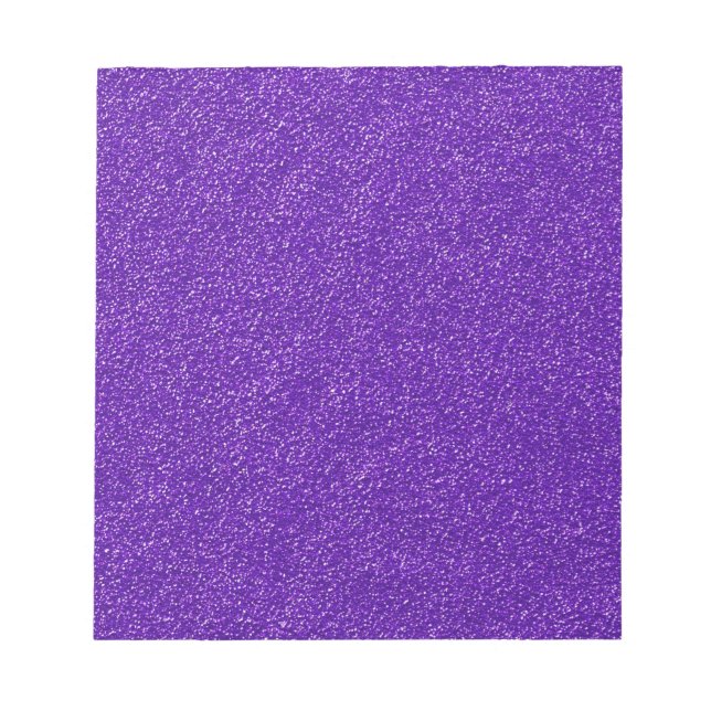 Create Your Own Purple Glitter Notepad (Front)
