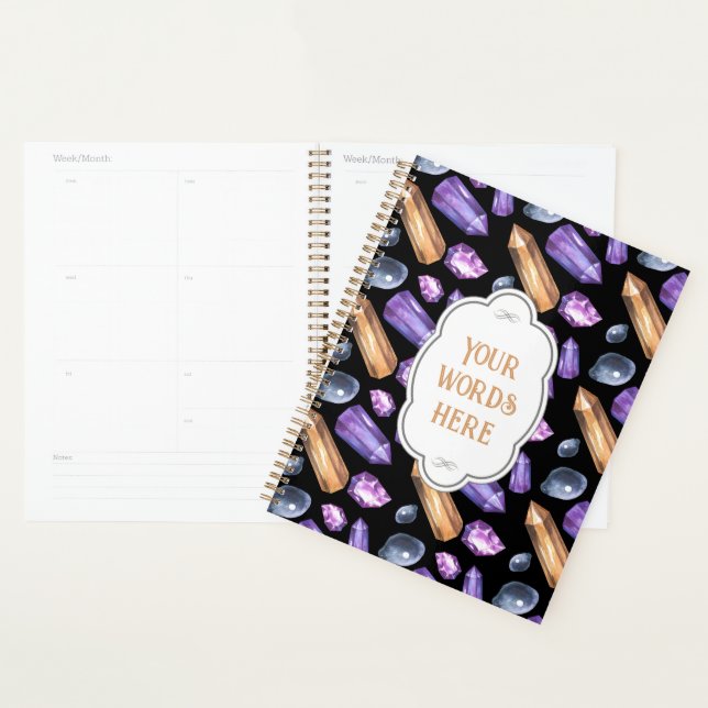 Create Your Own Purple & Gold Crystals Planner (Display)