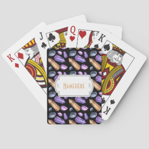 Create Your Own Purple & Gold Crystals Playing Cards