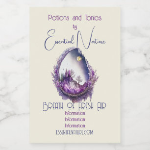 Create Your Own Purple Landscape Geode Food Label