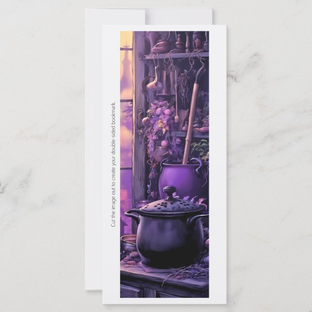 Create Your Own Purple Magic Apothecary Bookmark (Front)