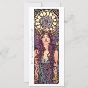 Create Your Own Purple Nouveau Witch Bookmark Card