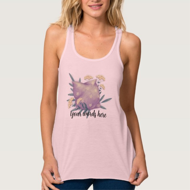 Create Your Own Purple Pillow & Flowers Singlet (Front)