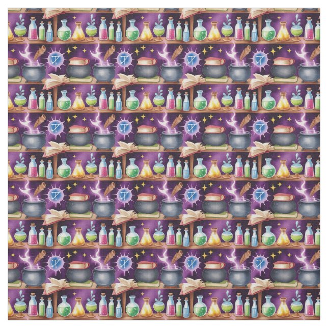 Create Your Own Purple Potion Power Library Fabric (Swatch)