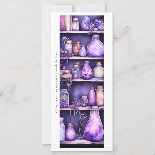 Create Your Own Purple Potions Bookmark Card (Front)