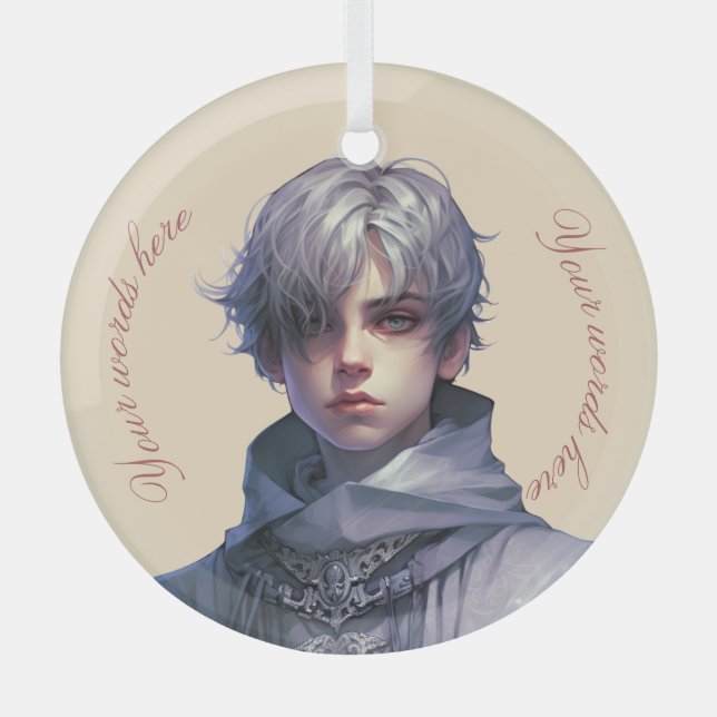Create Your Own Purple Prince Glass Tree Decoration (Front)