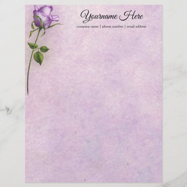 Create Your Own Purple Rose (Front)