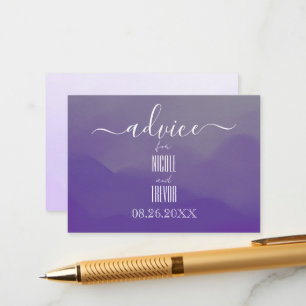 Create Your Own Purple Watercolor Ombre Advice Card