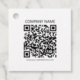 Create Your own QR Code   Black and White Favour Tags