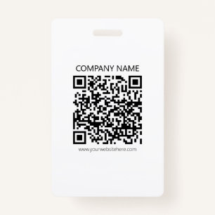 Create Your own QR Code   Black and White ID Badge