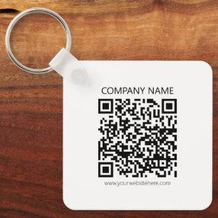 Create Your own QR Code   Black and White Key Ring