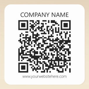 Create Your own QR Code   Black and White Square Sticker