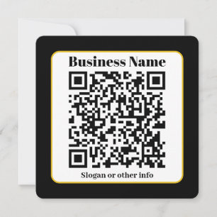 Create Your Own QR Code Black White Gold Border