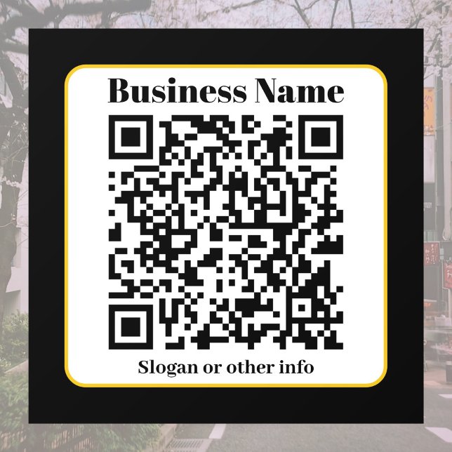 Create Your Own QR Code | Black White Gold Border (Creator Uploaded)