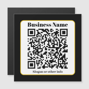 Create Your Own QR Code Black White Gold Border