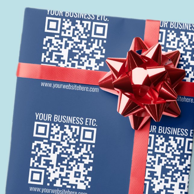 Create Your Own QR Code | Blue Wrapping Paper (Creator Uploaded)