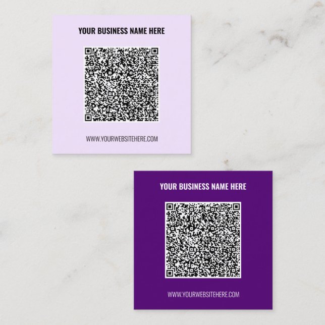 Create Your Own QR Code Business Cards Template (Front/Back)