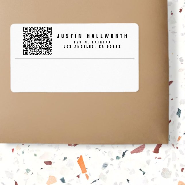 Create your own QR Code | Modern Return Address (Creator Uploaded)
