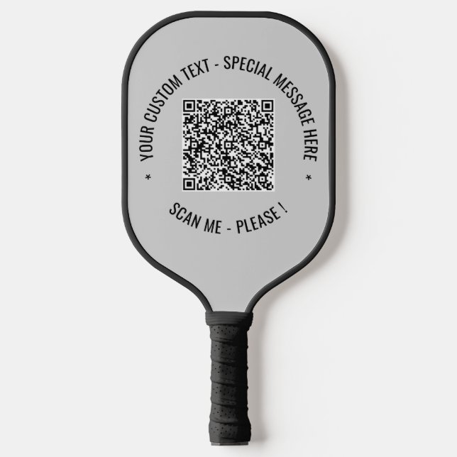Create Your Own QR Code Pickleball Paddle Template (Front)