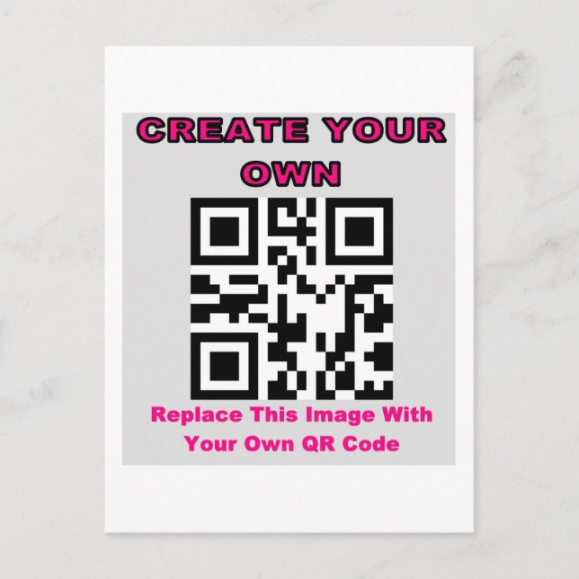 CREATE YOUR OWN QR CODE PRODUCT POSTCARD (Front)