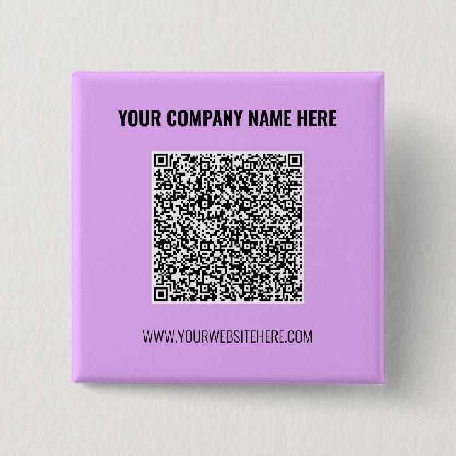 Create Your Own QR Code Promotional Button Example (Front)