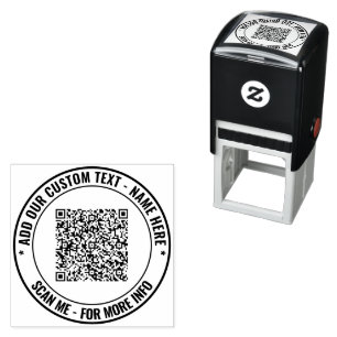 Create Your Own QR Code Round Stamp Template