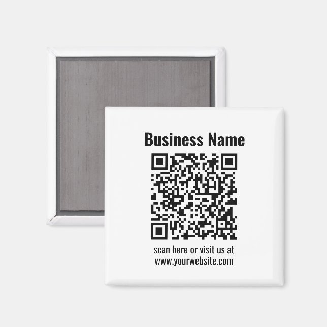 Create Your Own QR Code | Transperant Magnet (Front/Back)