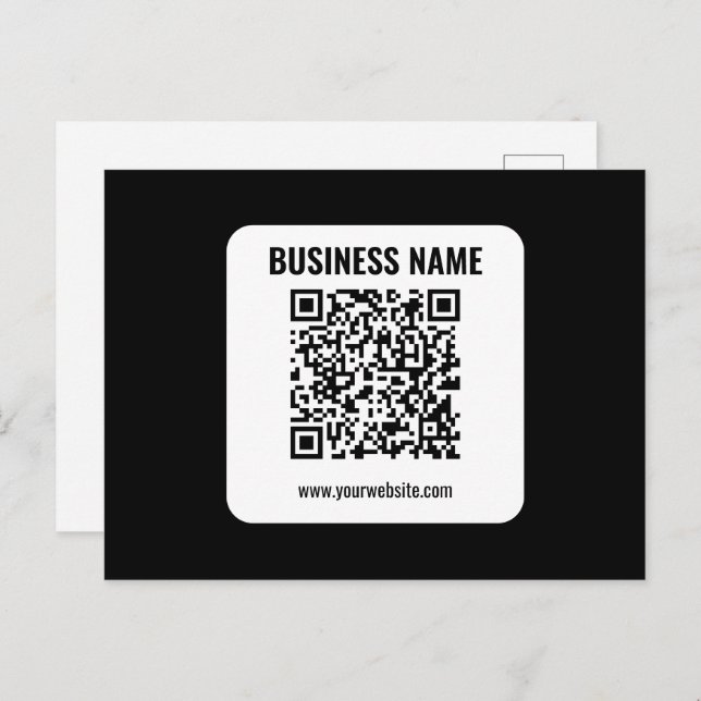 Create Your Own QR Code | Transperant Postcard (Front/Back)